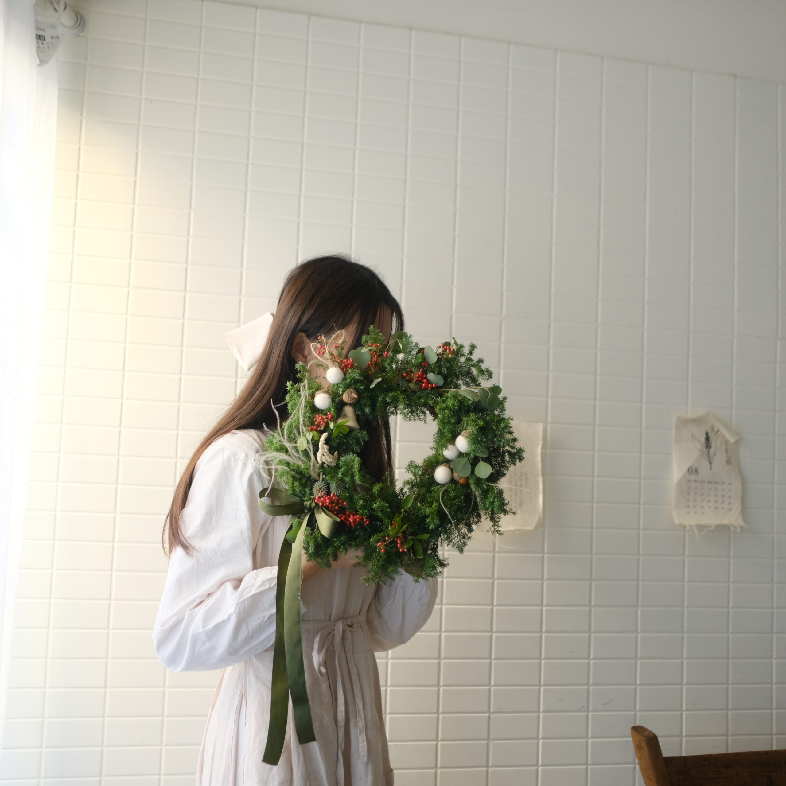 雪松聖誕花圈成品購買:圖片 2
